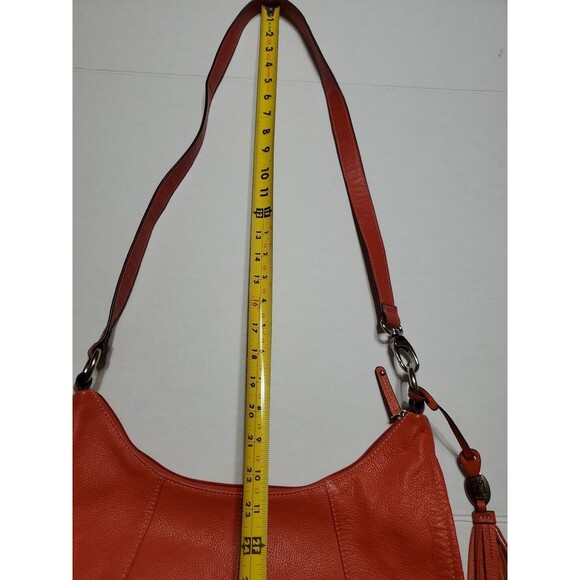 Tignanello No Contest Papaya Leather Cross Body/Shoulder Bag Purse Handbag - Picture 7 of 16